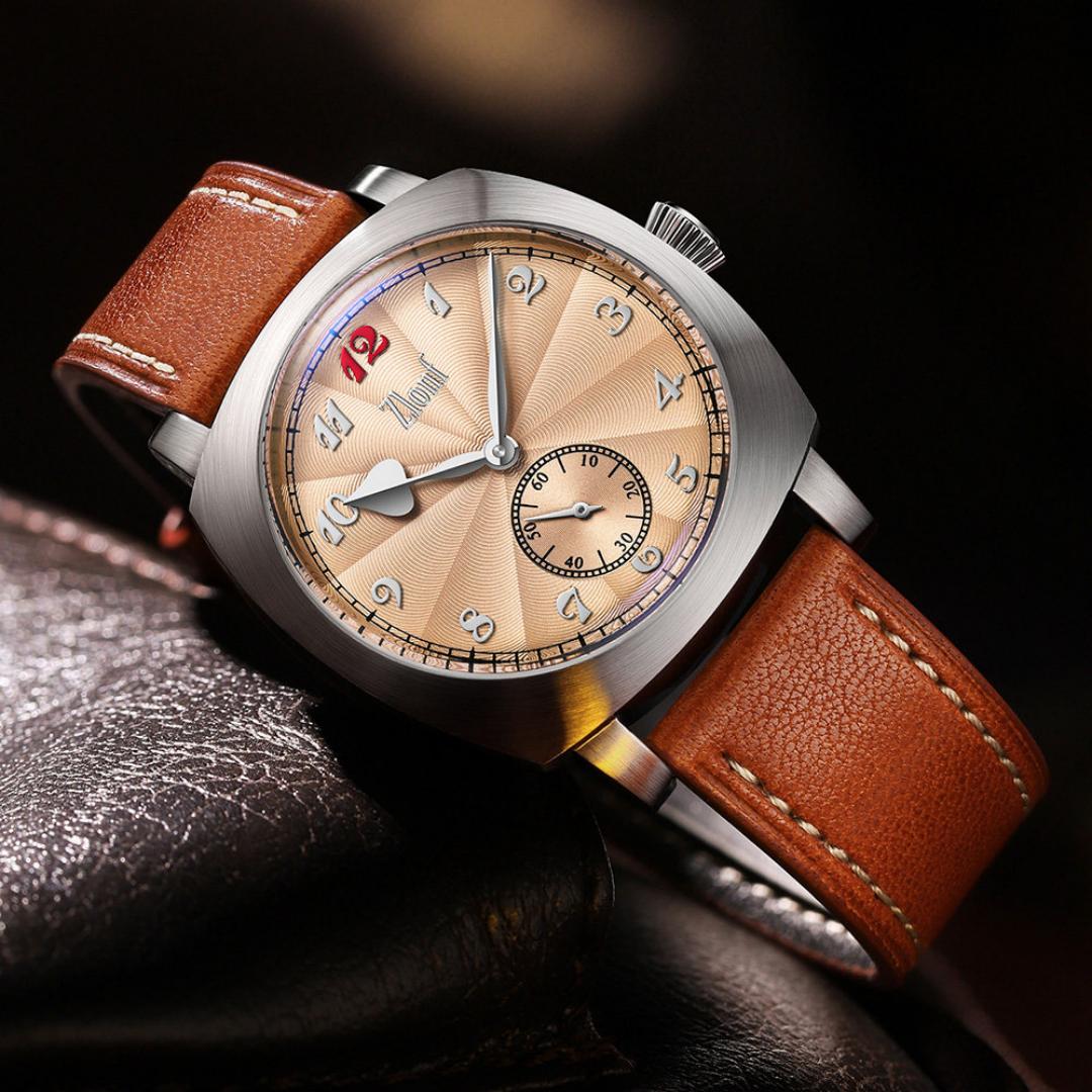 Tropic Strap Vintage - Jam Tangan Pria Vintage, Dial Salmon,