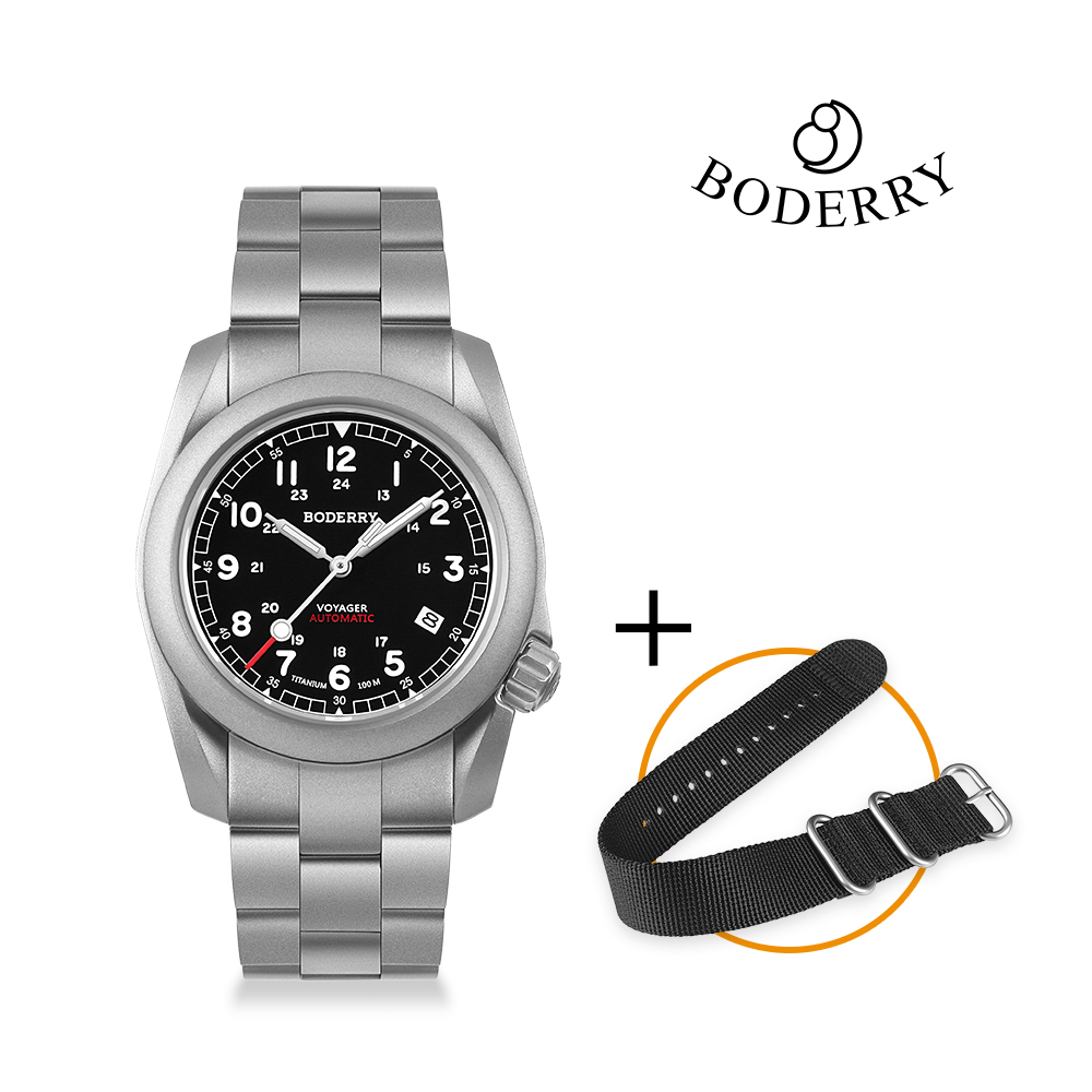 Seiko Watch 5 Sports - Boderry Voyager Field Watch Titanium Jam