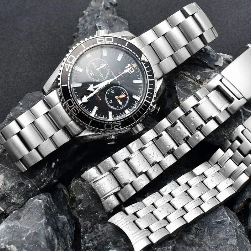 Gelang Jam Baja Tahan Karat 90 - Omega Watch Seamaster ulasan dan harga