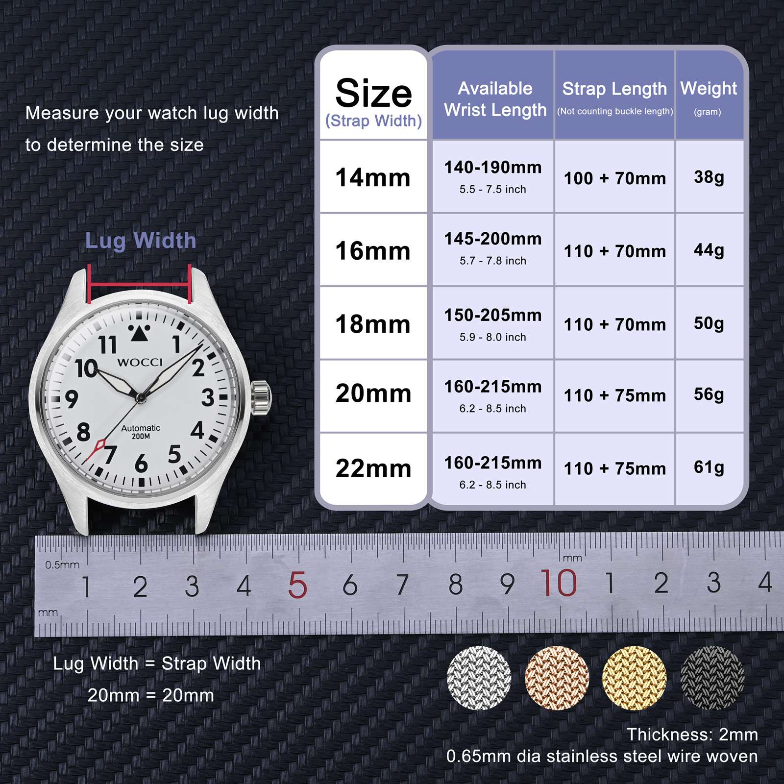 Tali Jam Tangan Logam WOCCI El - Mesh Strap Metal ulasan dan harga